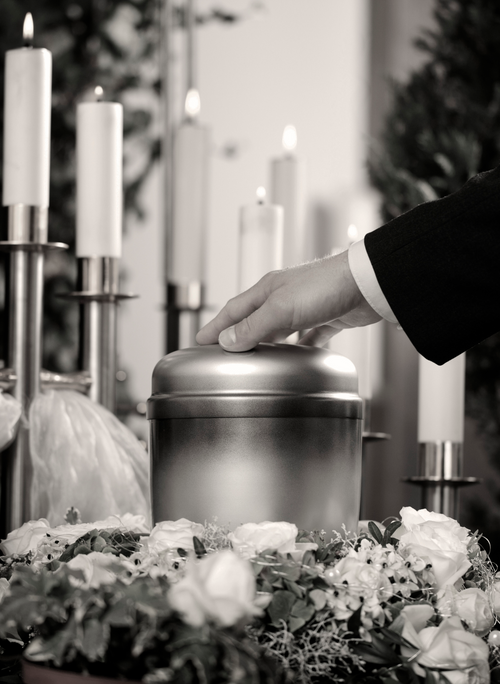 Candle and urn