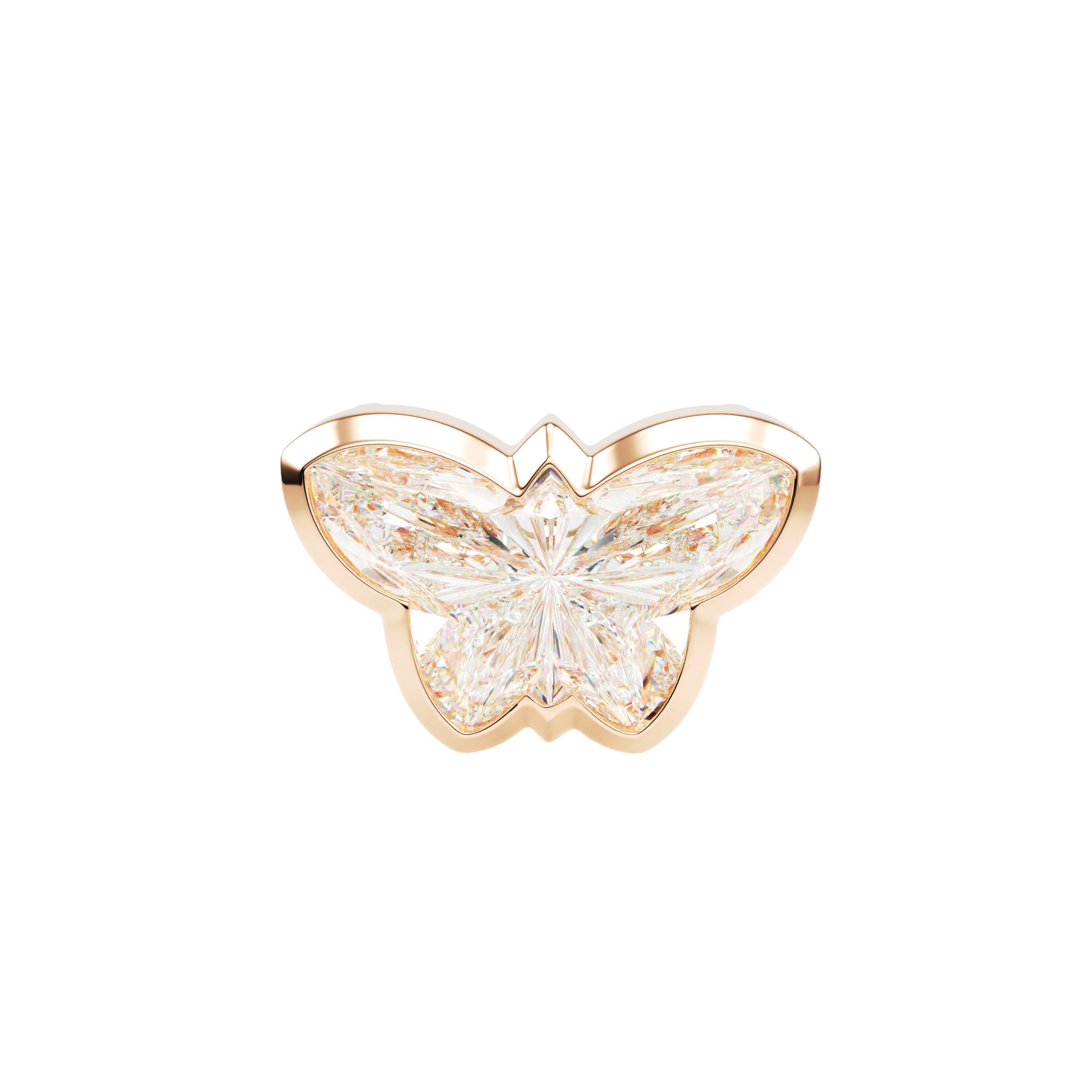 18kt Rose Gold Unique Cut - Butterfly