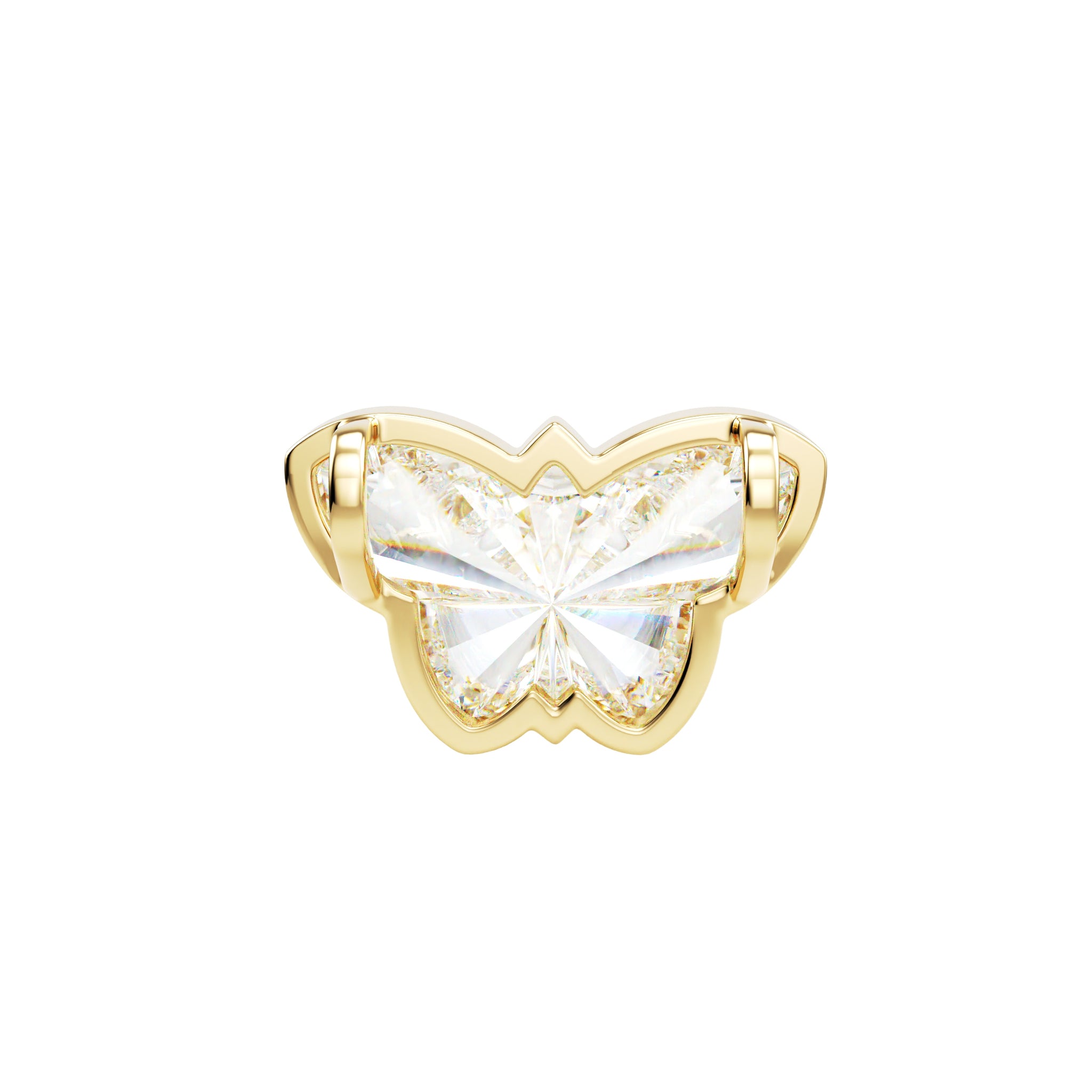 18kt Yellow Gold Unique Cut - Butterfly