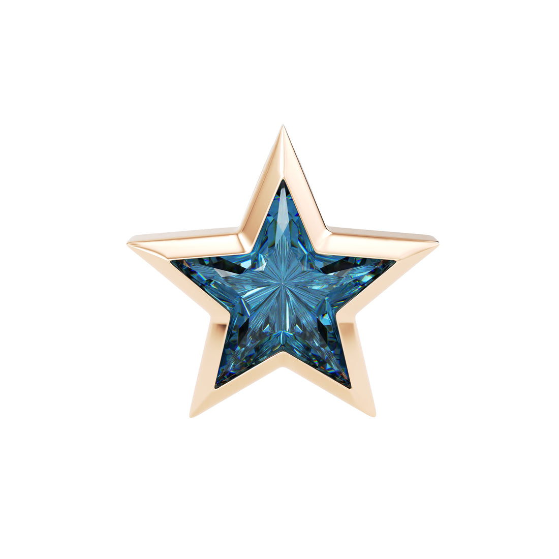 18kt Rose Gold Unique Cut - Star