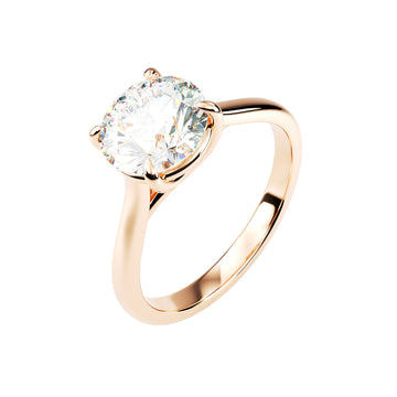 18kt Rose Gold Solitaire Brilliant Round
