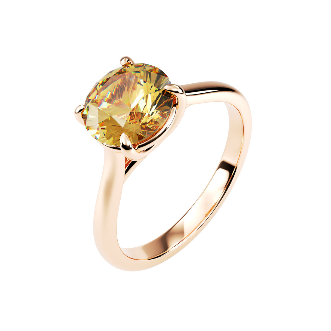 18kt Rose Gold Solitaire Brilliant Round