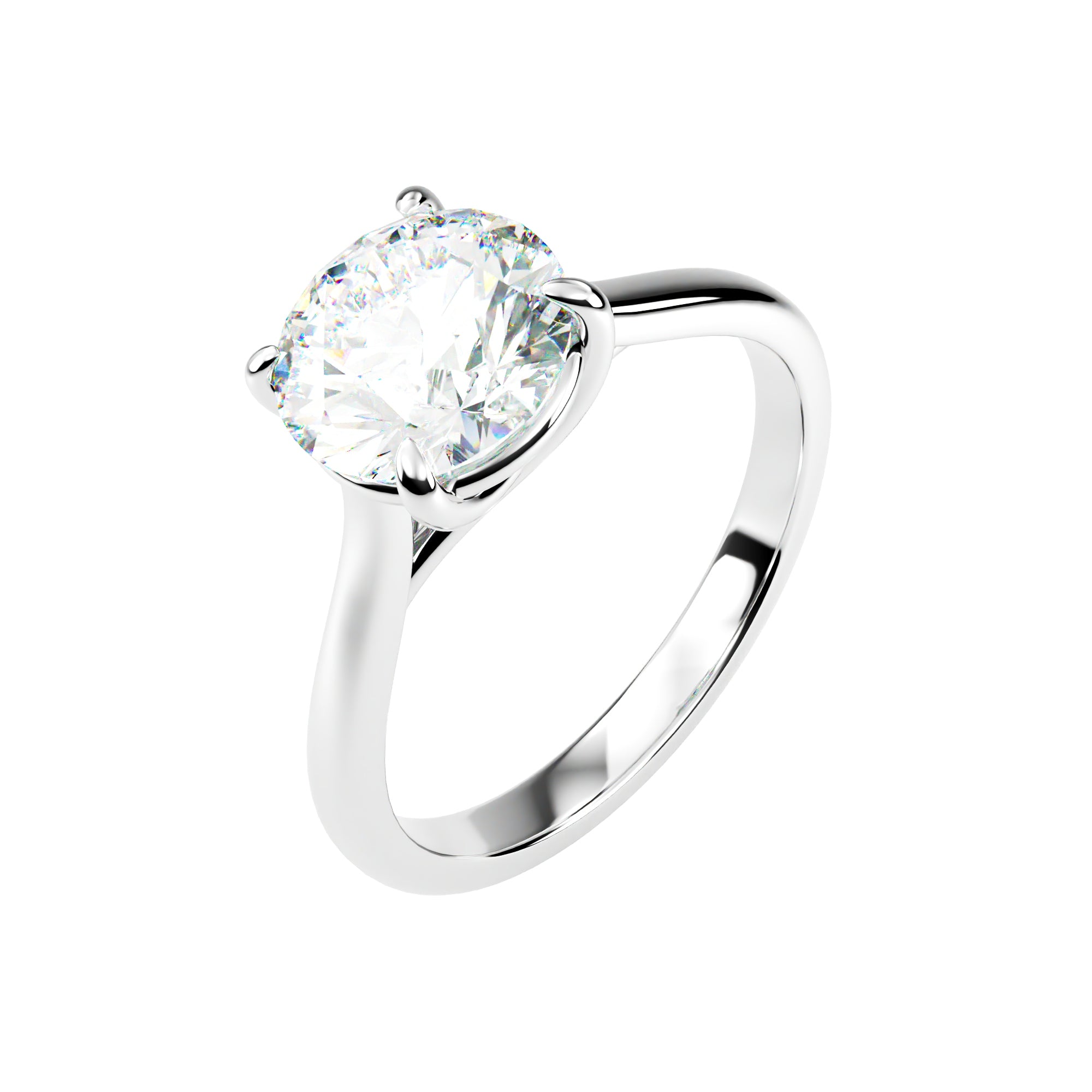 Platinum Solitaire Brilliant Round