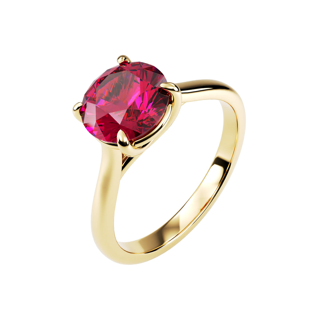 18kt Yellow Gold Solitaire Brilliant Round