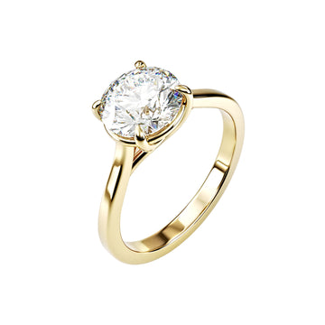 18kt Yellow Gold Solitaire Brilliant Round