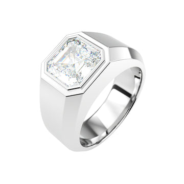 Platinum Solitaire Asscher Cut Men