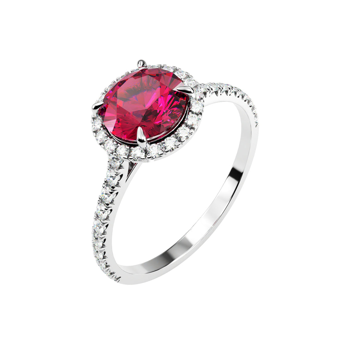Platinum Classic Round Halo