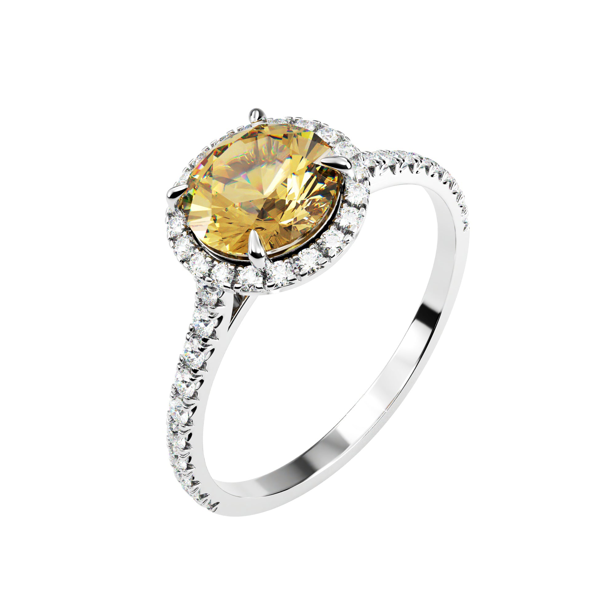 Platinum Classic Round Halo