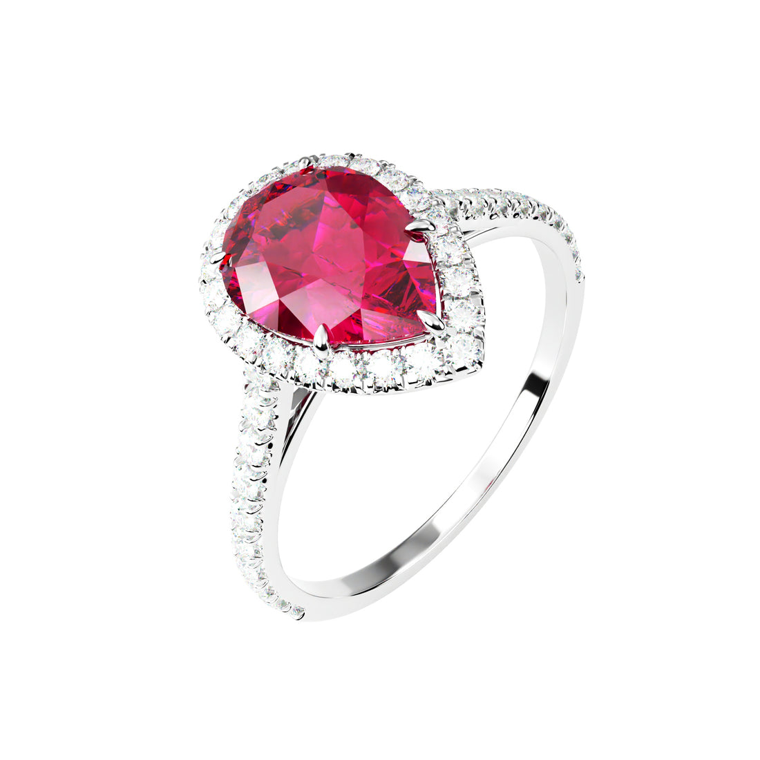 Platinum Classic Pear Halo